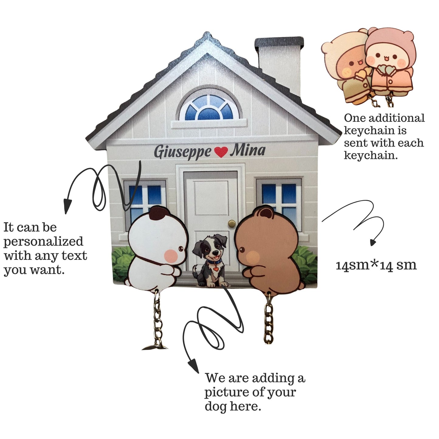 Handmade Keychain ™ Customized with Your Dog