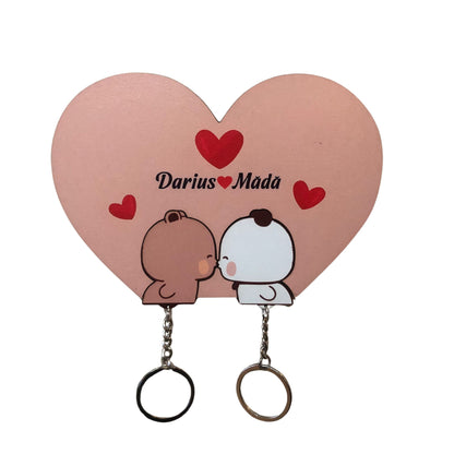 Cute Kissing Couple Handmade Keychain ™